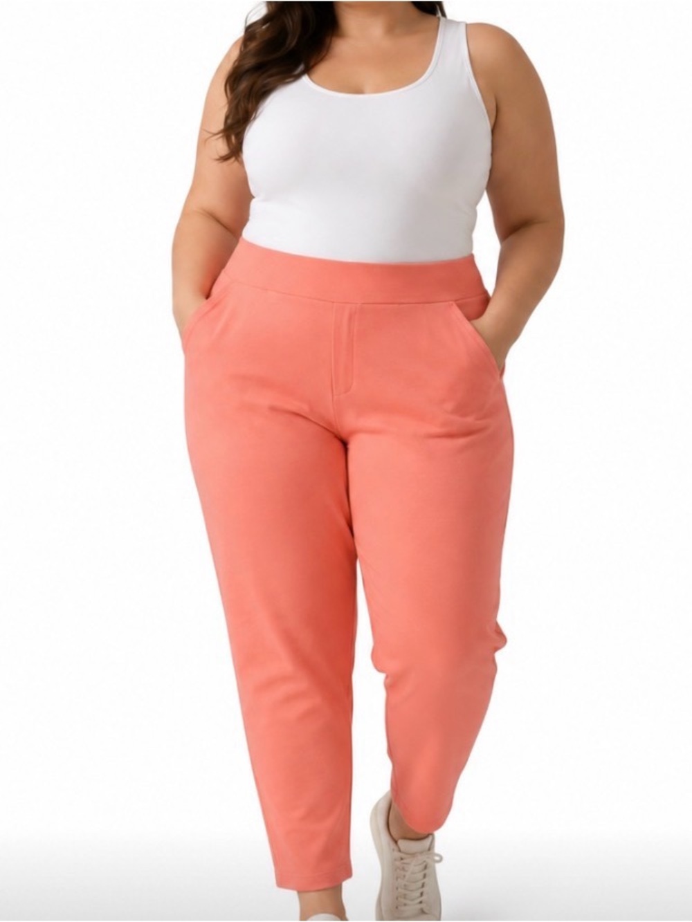 Athleta Brooklyn Ankle Pant Size 22 Plus Sunset Glow Coral